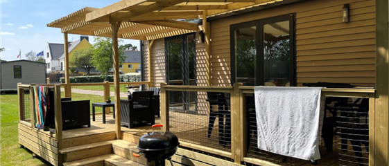 Cottage mobile home for rent premium garden side camping Kost Ar Moor fouesnant brittany - Camping Kost Ar Moor - Fouesnant