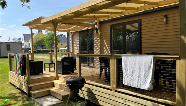 Cottage mobile home for rent premium garden side camping Kost Ar Moor fouesnant brittany - Camping Kost Ar Moor - Fouesnant