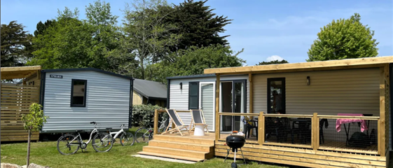 Cottage mobile home for rent 3 bedrooms camping Kost Ar Moor fouesnant brittany - Camping Kost Ar Moor - Fouesnant