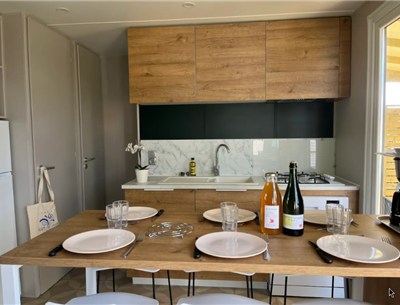 Cottage mobile home for rent 3 bedrooms camping Kost Ar Moor fouesnant brittany