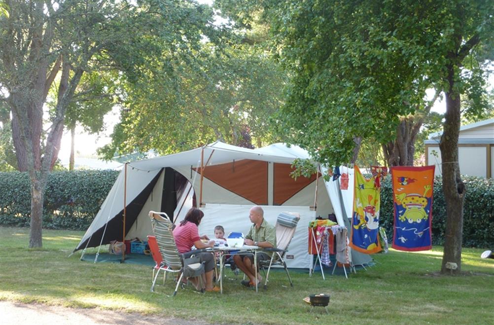  Camping pitch of the Kost Ar Mor Fouesnant campsite