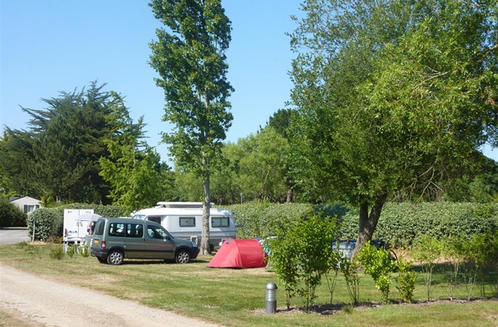  Camping pitch of the Kostarmoor Fouesnant campsite