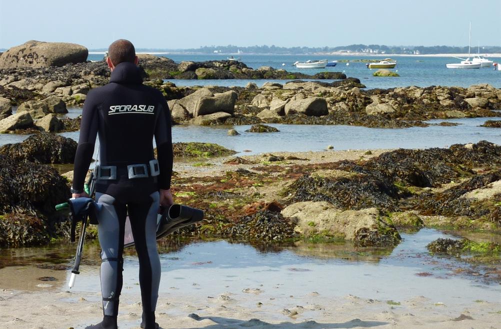 spearfishing at the tip of Mousterlin near the kostarmoor campsite