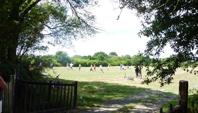  football game at campsite kostarmoor fouesnant south Brittany