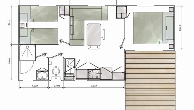 Fouesnant declik mobile home - Camping kost ar moor