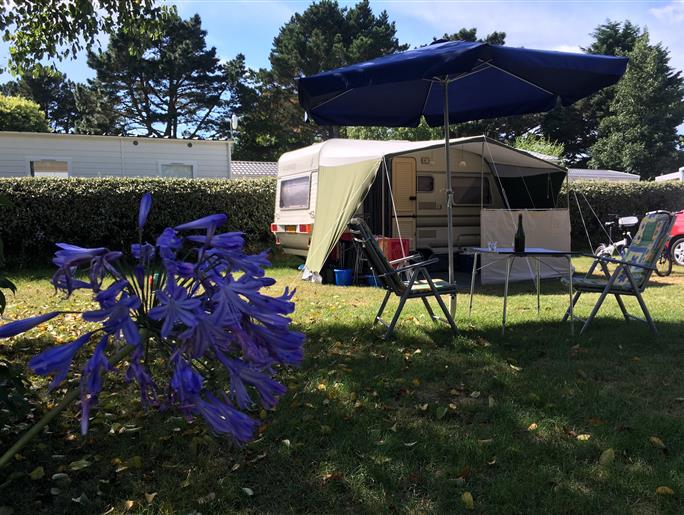  Camping pitch of the Kost Ar Moor Fouesnant campsite