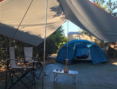  Camping pitch of the Kostarmor Fouesnant campsite