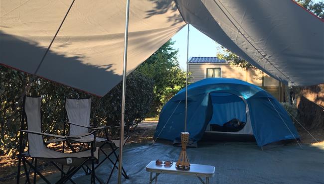  Camping pitch of the Kostarmor Fouesnant campsite