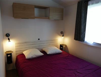 parents bedroom with large bed 160x200cm campsite kost ar moor south britany