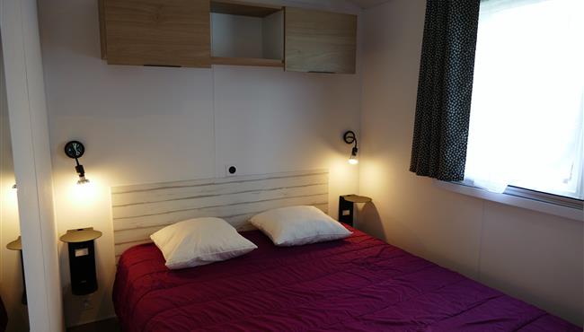 parents bedroom with large bed 160x200cm campsite kost ar moor south britany
