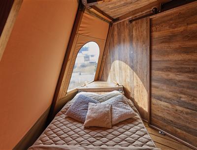 glamping fouesnant south brittany teepee parents bedroom