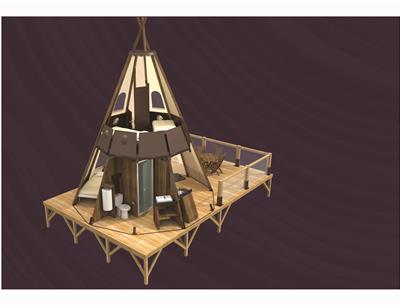 Teepee camping kost ar moor fouesnant brittany plan