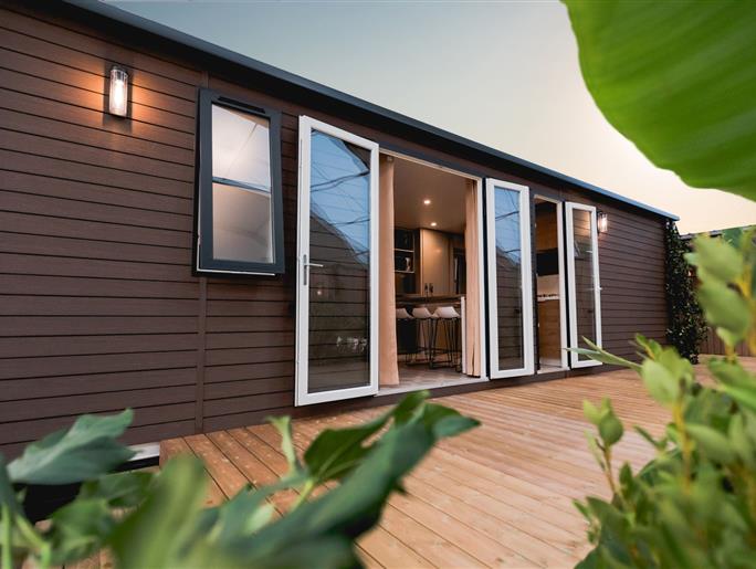 Cottage mobile home for rent 3 bedrooms premium camping Kost Ar Moor fouesnant brittany