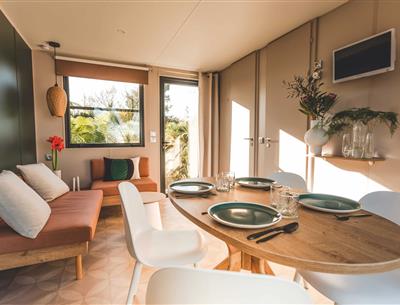 Cottage mobile home for rent premium garden side camping Kost Ar Moor fouesnant brittany