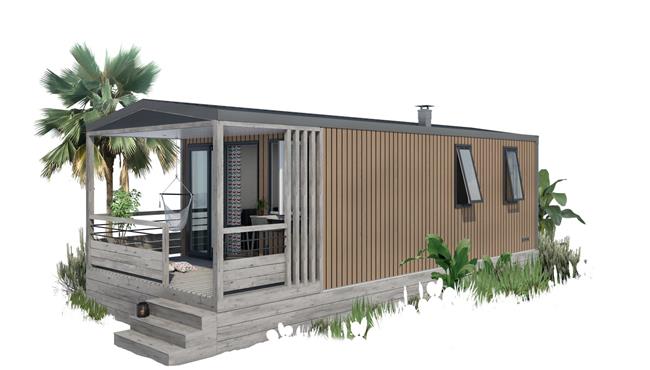 Panorama cottage mobile home for rent premium camping Kost Ar Moor fouesnant brittany