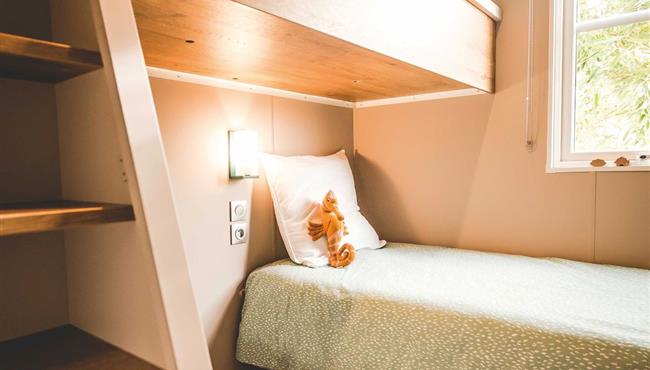 Panorama cottage mobile home for rent premium camping Kost Ar Moor fouesnant brittany