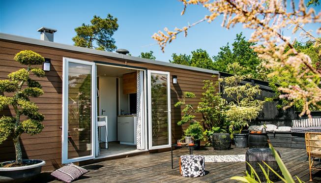 mobile home Cottage for rent 3 bedrooms jacuzzi spa campsite Kost Ar Moor fouesnant brittany - Camping Kost Ar Moor - Fouesnant