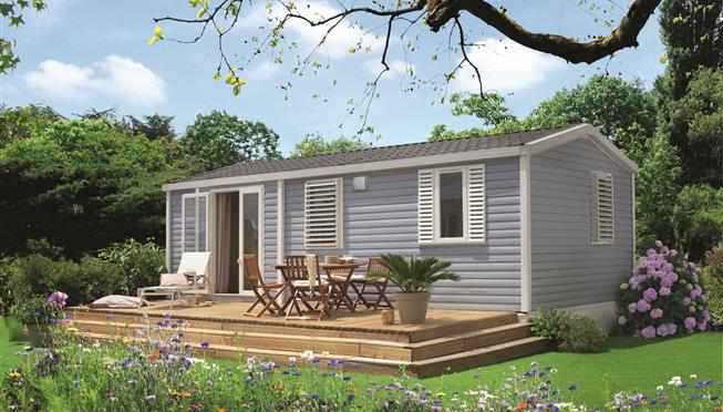 mobile home Cottage for rent 2 bedrooms jacuzzi spa campsite Kost Ar Moor fouesnant brittany - Camping Kost Ar Moor - Fouesnant
