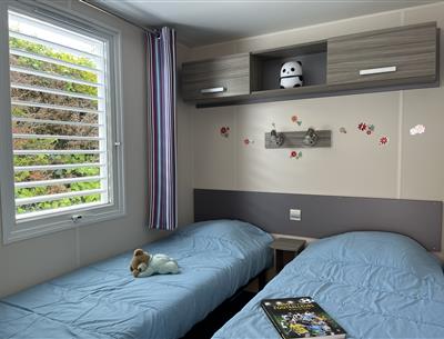 mobile home Cottage for rent 2 bedrooms jacuzzi spa campsite Kost Ar Moor fouesnant brittany
