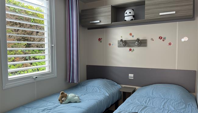 mobile home Cottage for rent 2 bedrooms jacuzzi spa campsite Kost Ar Moor fouesnant brittany