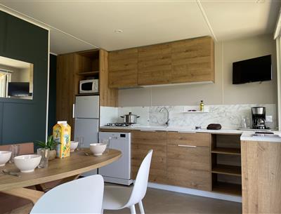 Panorama cottage mobile home for rent premium camping Kost Ar Moor fouesnant brittany