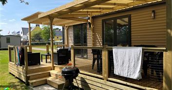 Cottage mobile home for rent premium garden side camping Kost Ar Moor fouesnant brittany - Camping Kost Ar Moor - Fouesnant