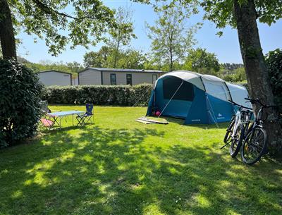 Camping pitch of the Kost Ar Moor Fouesnant campsite