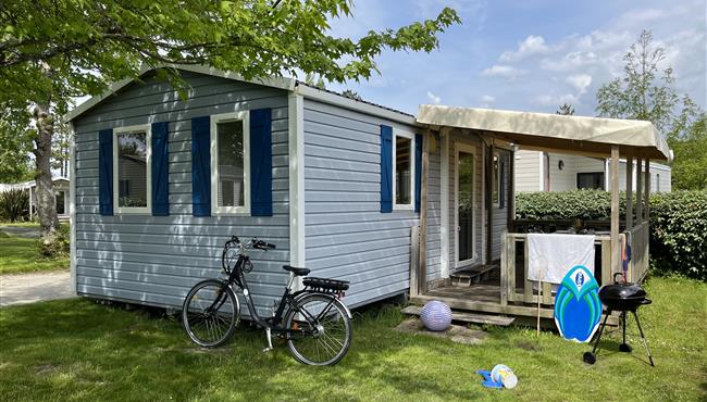Grand Confort mobile home for rent at KostArMoor campsite in Fouesnant
