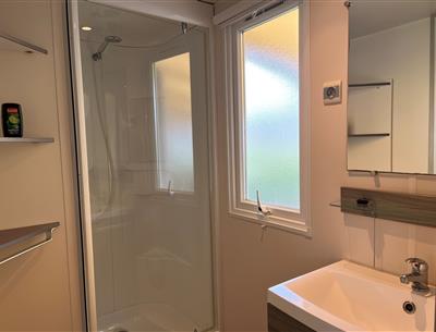 Grand Confort mobile home for rent at KostArMoor campsite in Fouesnant