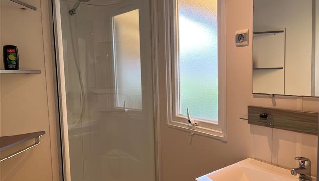 Grand Confort mobile home for rent at KostArMoor campsite in Fouesnant