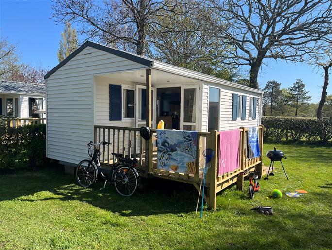 Pacifique mobile home for rent at KostArMor campsite in Fouesnant
