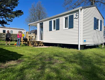 Pacifique mobile home for rent at KostArMor campsite in Fouesnant