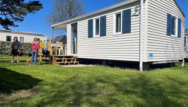 Pacifique mobile home for rent at KostArMor campsite in Fouesnant