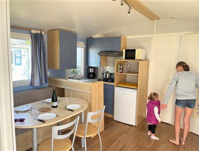 Pacifique mobile home for rent at KostArMor campsite in Fouesnant