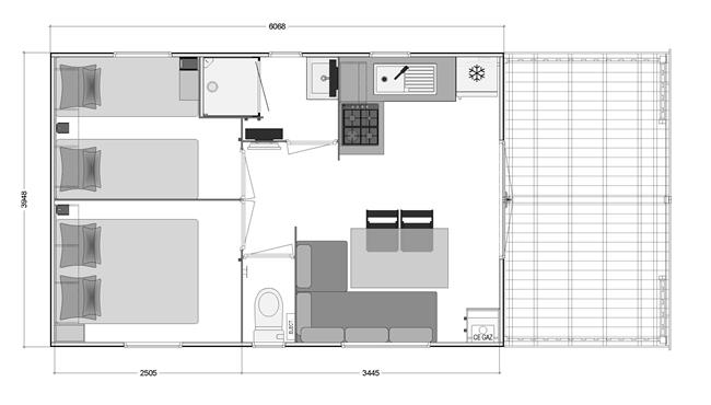 rental of mobile home Panorama camping Kost-Ar-Moor