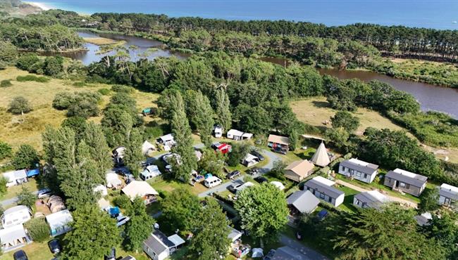  Camping pitch of the Kostarmoor Fouesnant campsite