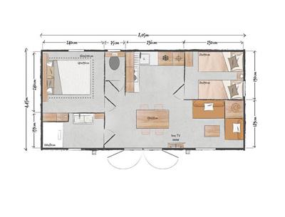 mobile home for rent at KostArMoor campsite in Fouesnant