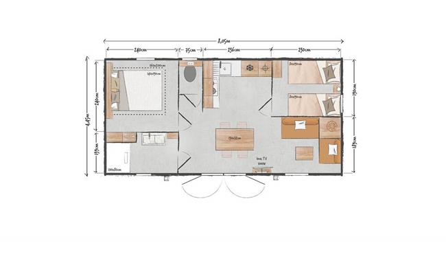 mobile home for rent at KostArMoor campsite in Fouesnant